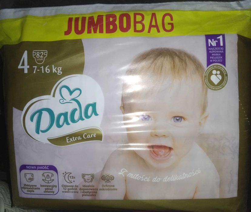 6x pieluchy Dada extra care 4 jumbobag