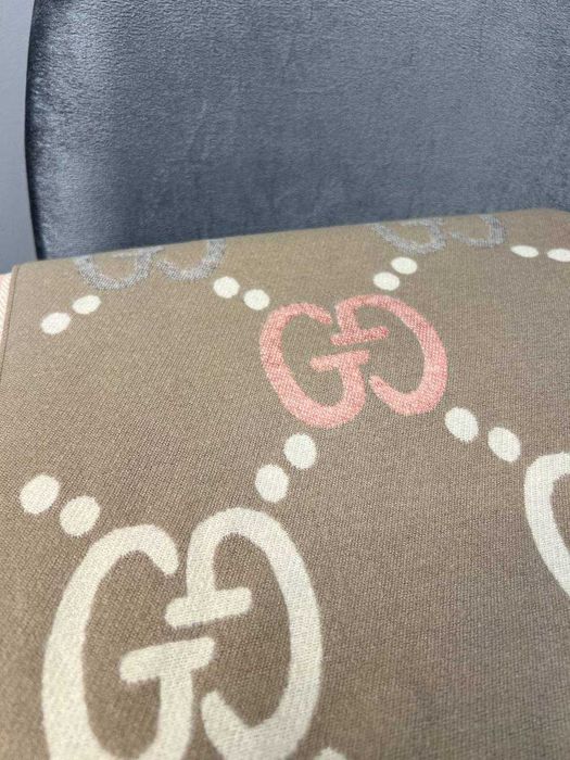 Кашеміровий двоколірний шарф Gucci