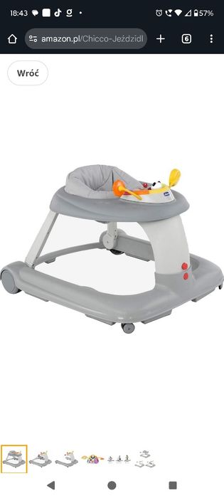 Chodzik pchacz jeździk 3w1 Chicco