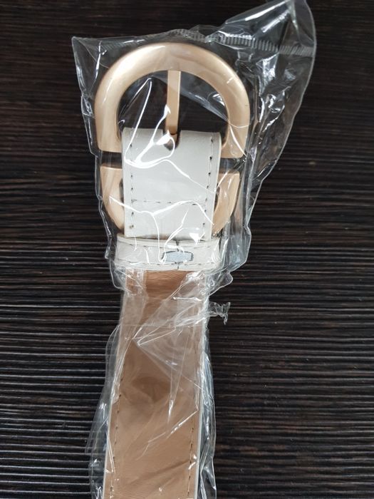 Pasek biały damski 100 cm