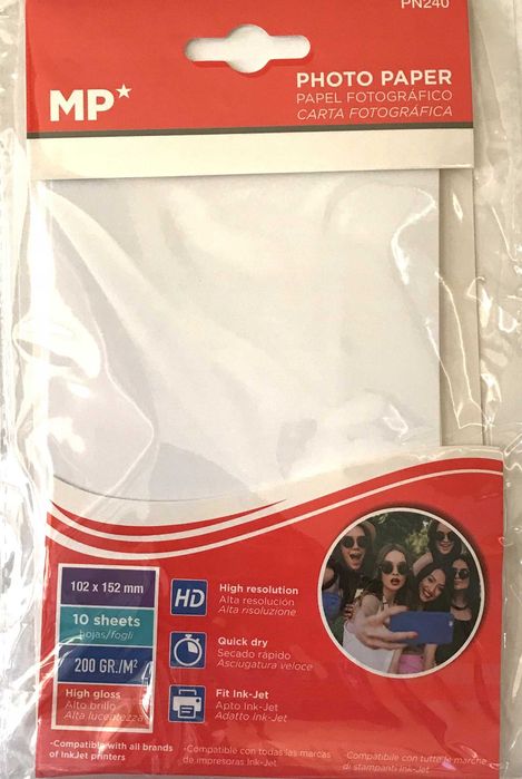 Papier fotograficzny ok 102x152mm 1kpl-10szt błysk