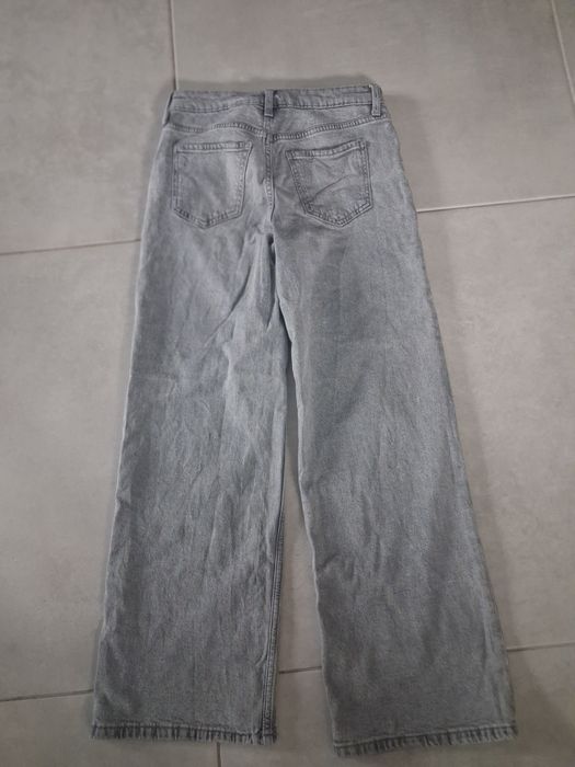 Szare dżinsy 146 H&M Wide leg