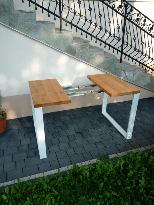 Stolik/Stół 80x80Loft Lity Dąb