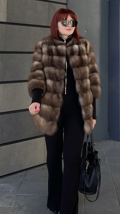 Шуба  з куниці   р.ХС-С-М  70 см  не норка , соболь