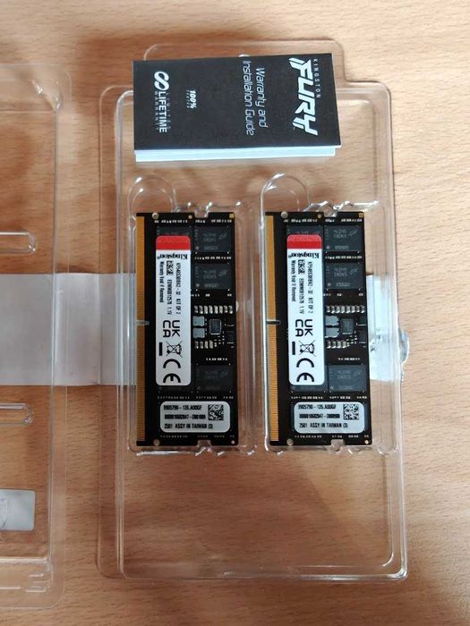 Оперативна памʼять 64 Гб для ноутбуків Kingston Fury SODIMM DDR5-4800 32768MB PC5-38400 (Kit of 2x16384) Impact Black (KF548S38IBK2-32)
