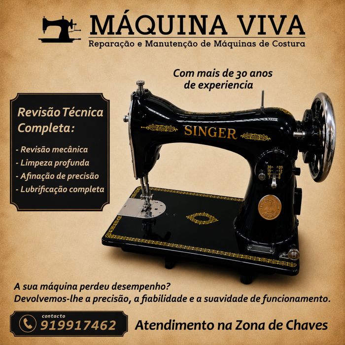MÁQUINA VIVA - Reparação e Manutenção de Máquinas de Costura