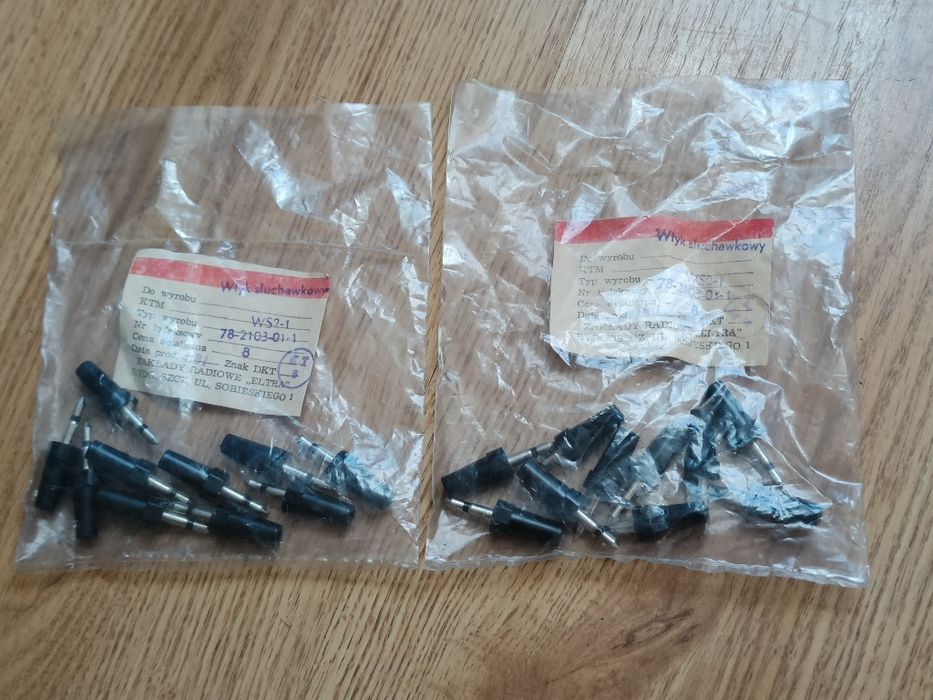 Oryginalny Wtyk Słuchawkowy UNITRA WS2-1 Zakłady Radiowe ELTRA PRL