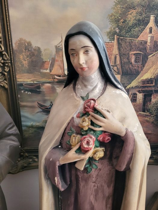 Stara figura 84 cm Święta Teresa od Dzieciątka Jezus