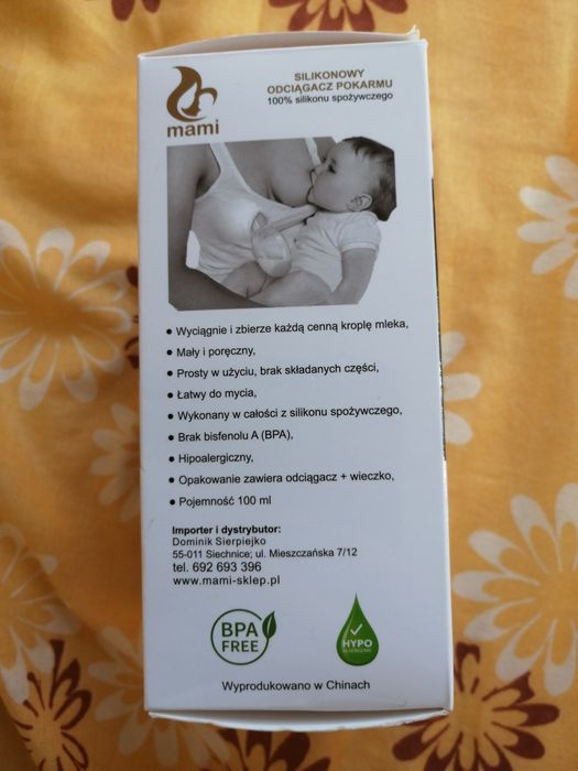 Kolektor pokarmu, silikonowy odciągacz pokarmu