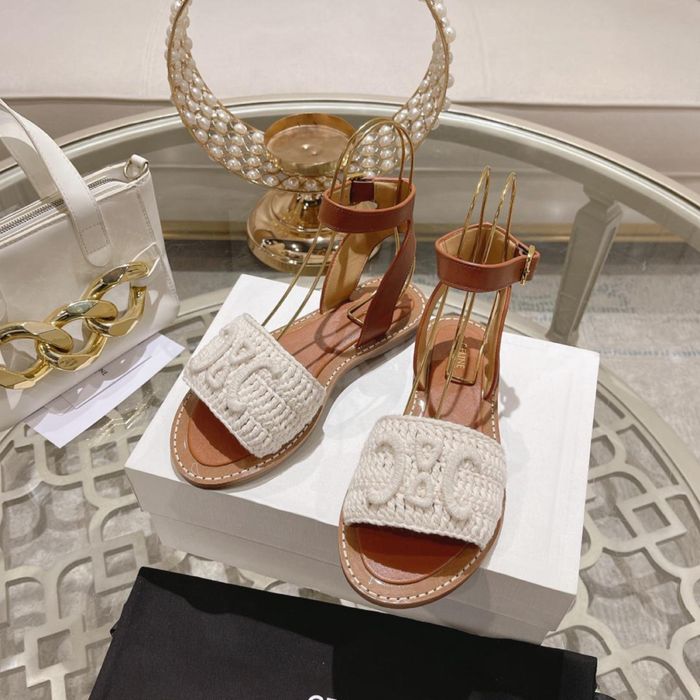 Sandałki Celine brown leather