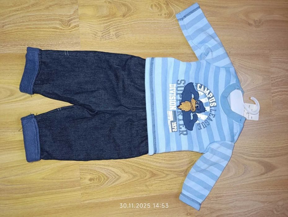 Теплий флісовий костюм "Campus League" для хлопчика 3–6 місяців