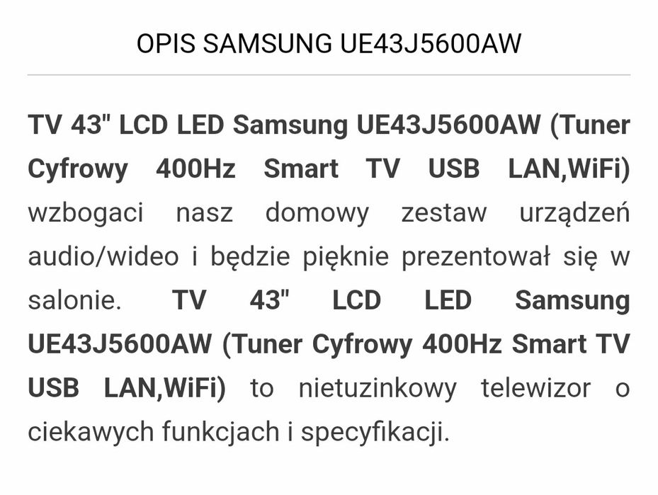 Telewizor samsung