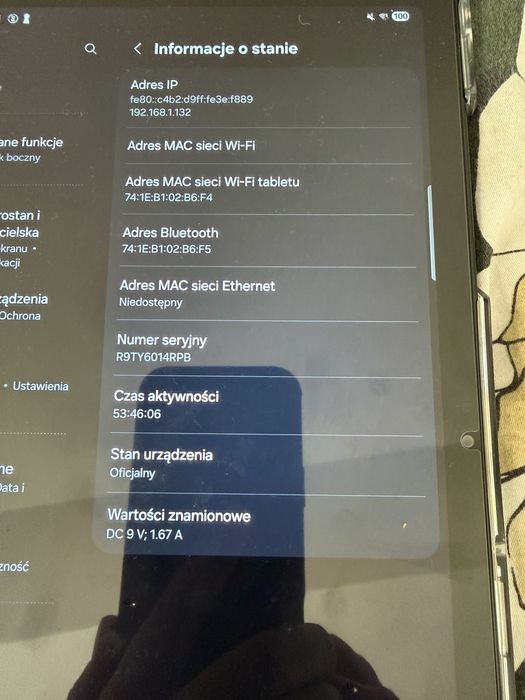 Sprzedam tablet Marki samsung Galaxy TAB 9+