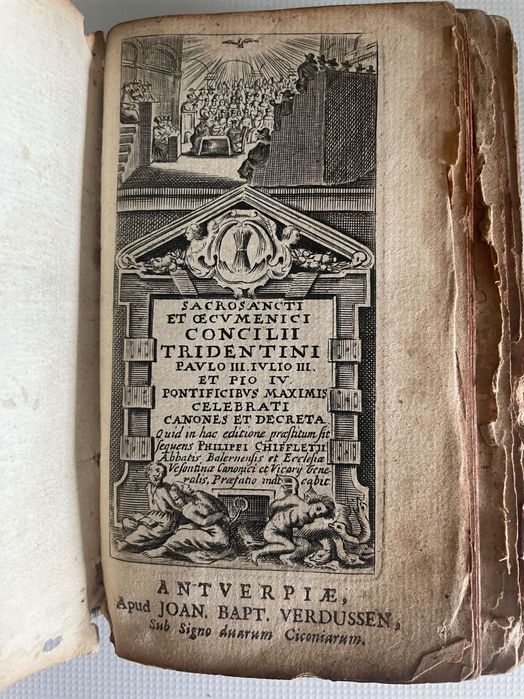 Livro antigo SÉC. XVII - CONCÍLIO DE TRENTO  CHIFFLETIUS, Philippus [Philippe Chifflet, 1597-1663]