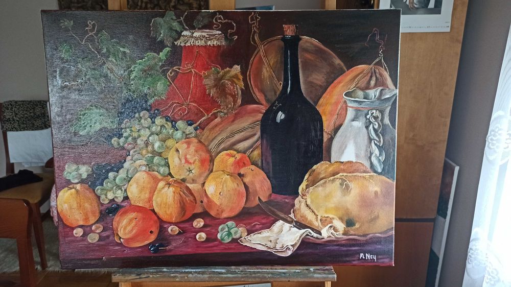 Malunek "Martwa natura", olej na płótnie!