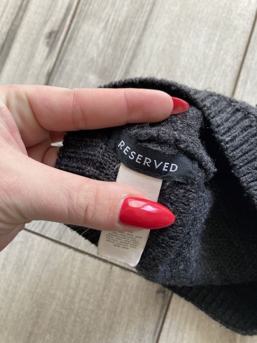 Szara czapka Reserved, 100% akryl