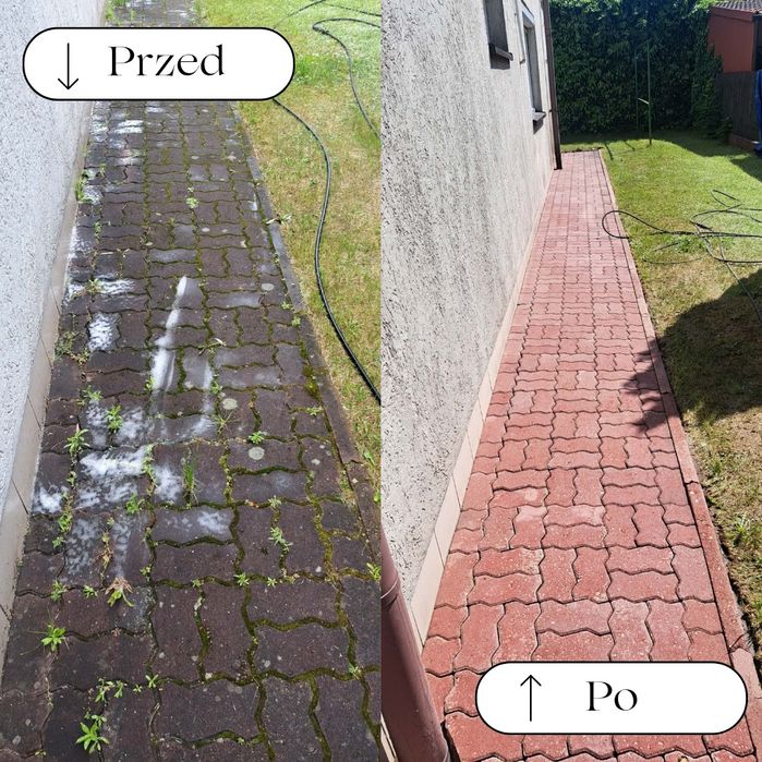 Profesjonalne mycie kostki brukowej, elewacji, dachów