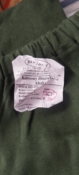Kalesony długie wojskowe khaki 547/mon