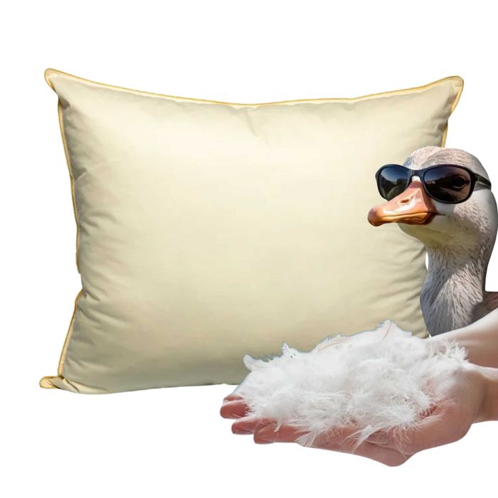 Naturalna Poduszka 50x60 Pierza 100% Bawełniany Wsyp Produkcja Polska