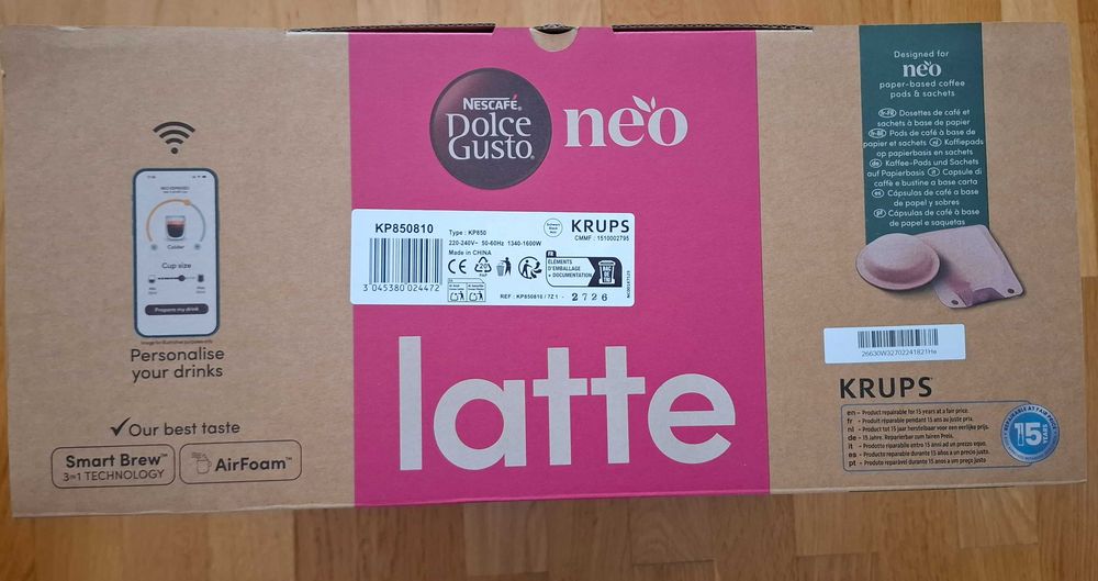 Máquina Nescafé Dolce Gusto NEO Latte preta – como nova
