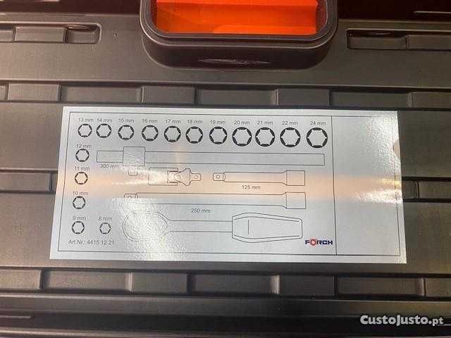 Jogo de chaves caixa Förch Accionamento 1/2" 1/2polegadas com roquete