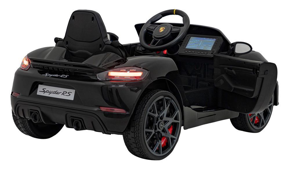Porsche Spyder RS 718 MP4 czarny pojazd - EkstraZabawki.pl