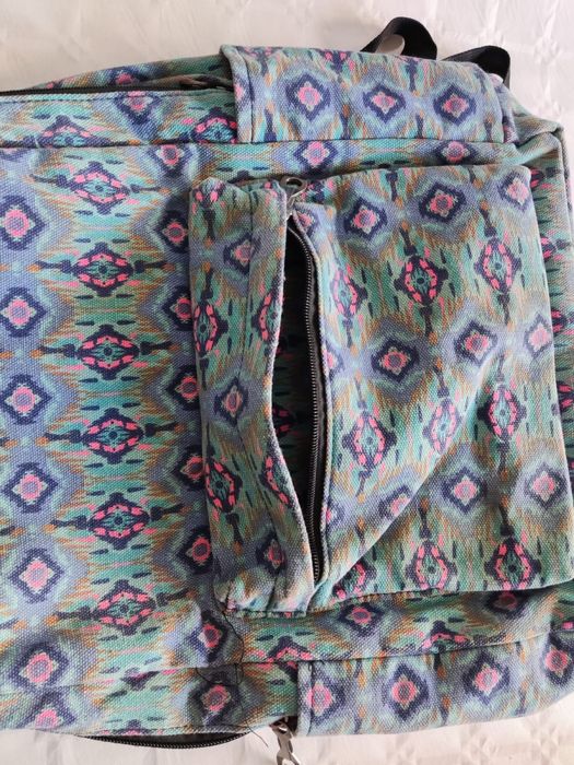 Mochila tecido estampado etnico
