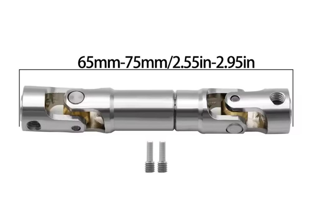 65-75mm stalowy wał napędowy do modelu zdanie sterowanego rc 1:10 TRAXXAS Axial FMS AMEWI YIKONG ABSIMA Tamiya