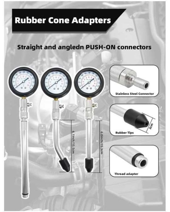 Tester kompresji silnika 11 elementów 0-20bar Wvoillty