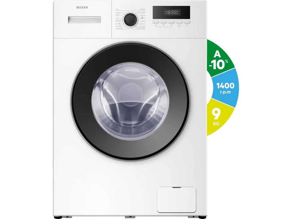 Máquina de Lavar Roupa BECKEN BWM9651 WH (9 kg - 1400 rpm - Branco)