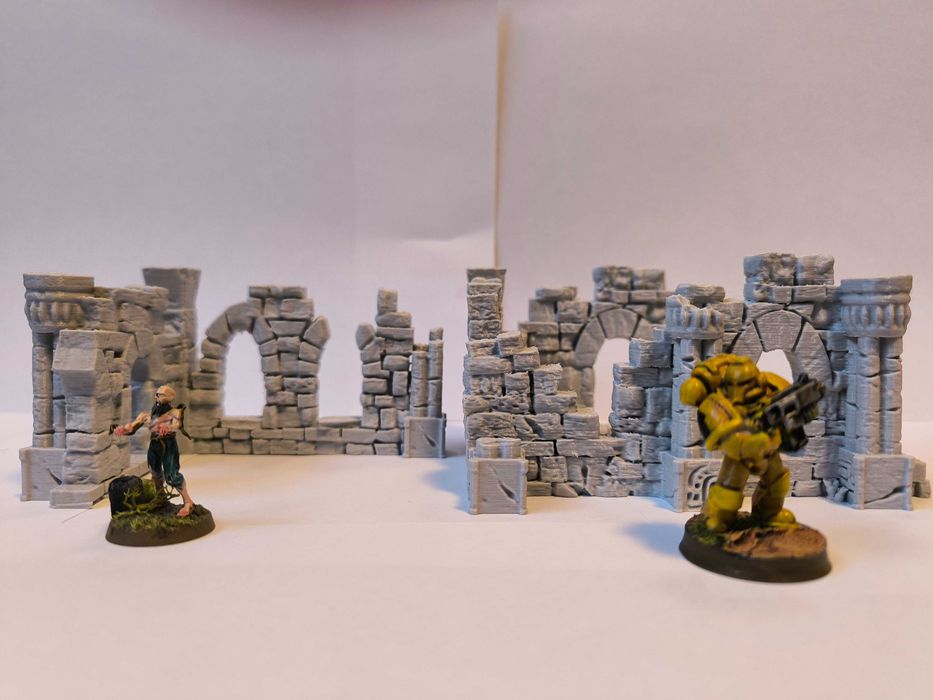 Ruinki ściany 2(Lost city) Diorama Makieta D&D