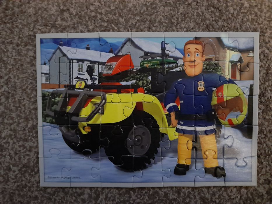 Strażak Sam Puzzle + karty do gry