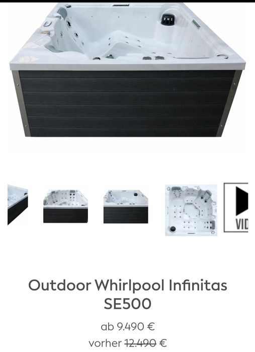 JACUZZI Wanna ogrodowa z hydromasażem Infinitas SE500 GERMANY 12490 €