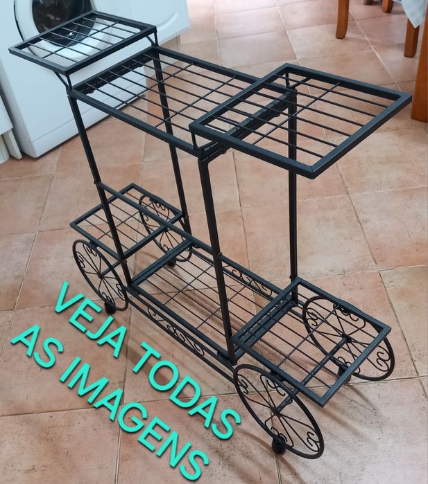 PEÇA CARRINHO DECORATIVO PARA PLANTAS.Sala,Quarto,Casa,Varanda,Hall.