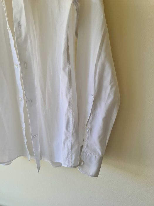 Camisa Branca Slim Fit H&M - Tamanho M 39/40 White Shirt