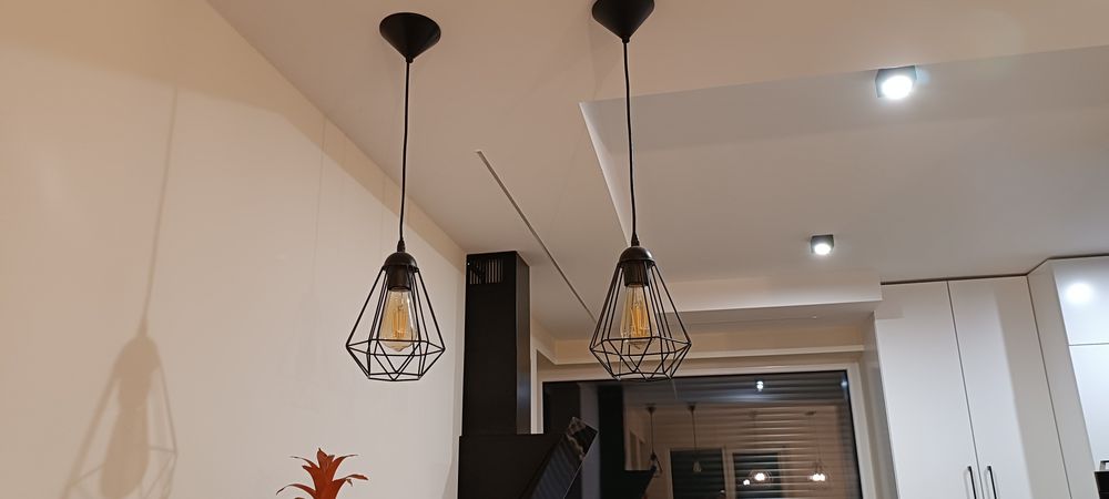 Lampa loft industrial z drutu wisząca