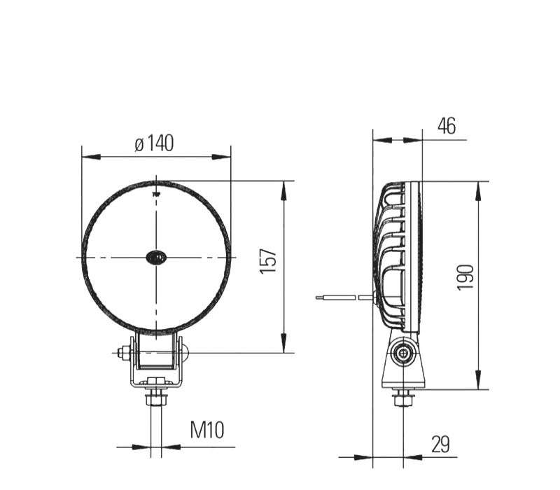 FARÓL DE TRABALHO ORIGINAL HELLA 12-24V