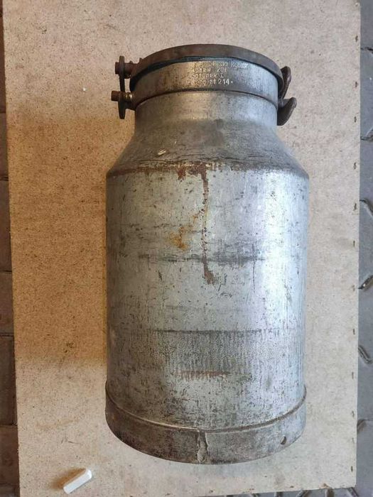 Stara kanka, bańka na mleko z huty Silesia Rybnik KONEW 20L