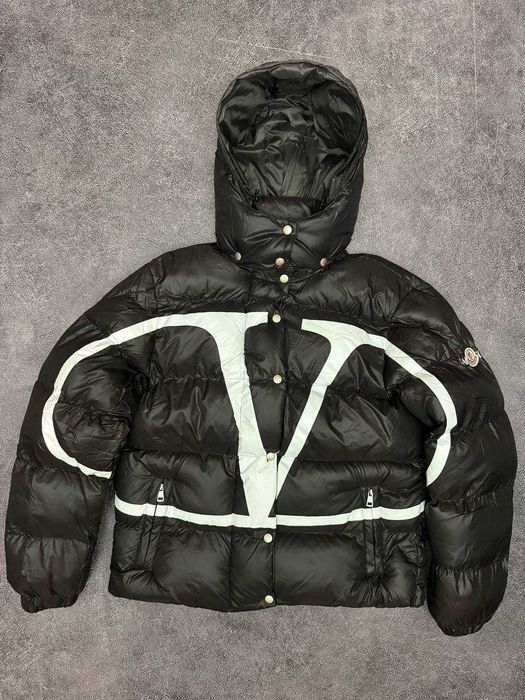 Valentino x Moncler Puffer Jacket Black White