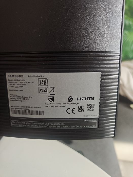 Monitor SAMSUNG Odyssey G7 LS27DG702EUXDU gwarancja jak nowy