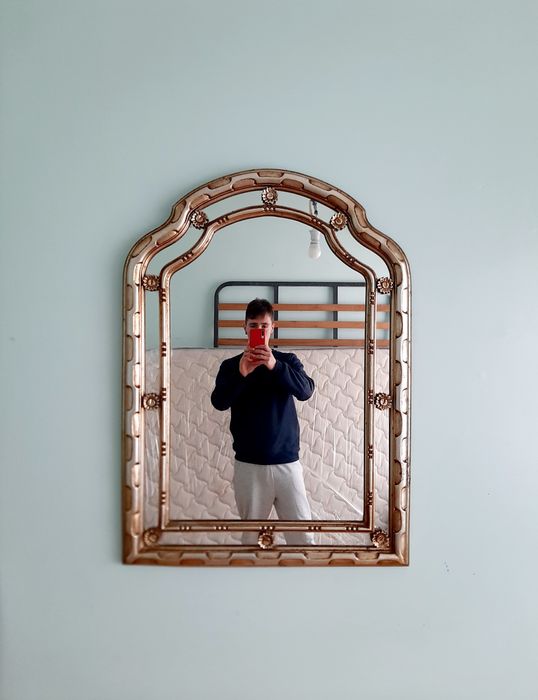 Espelho Barroco Vintage - 96x70cm Prateado