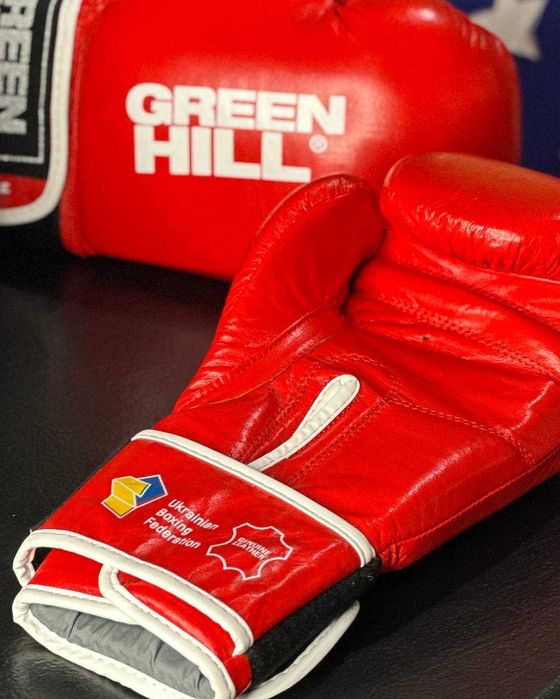 Боксерские перчатки Green Hill knock с печатью ФБУ