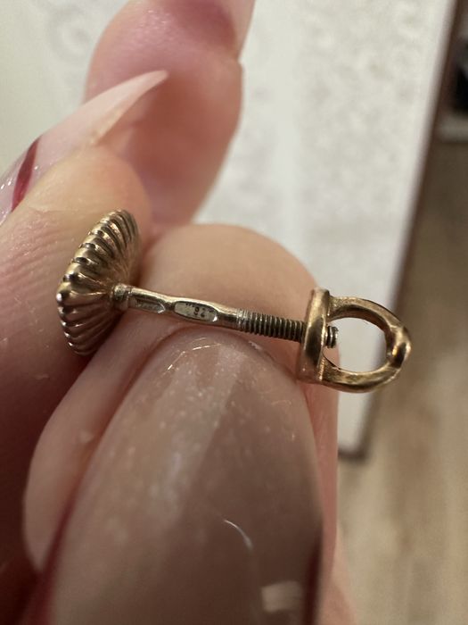 Сережки-капельки серебрянные с позолотой