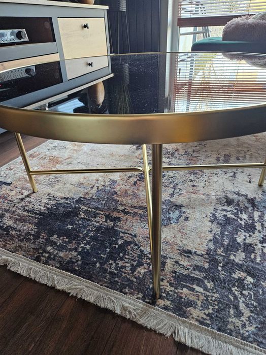 Stolik kawowy czarny szklany