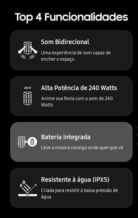Coluna Boombox Samsung Sound Tower MX-ST50B/ZF - Preto