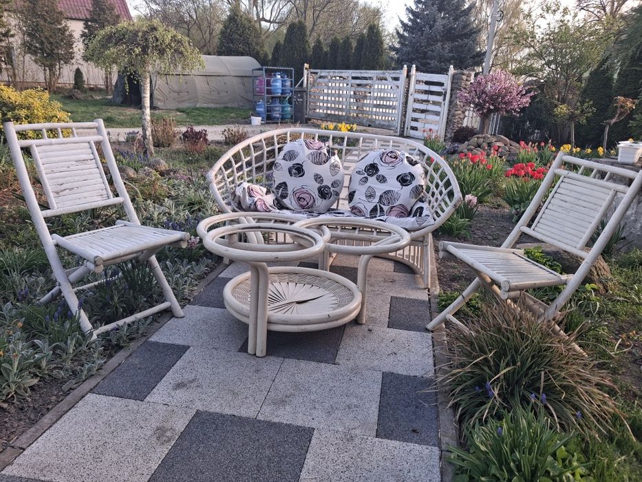 Komplet bambusowy na taras