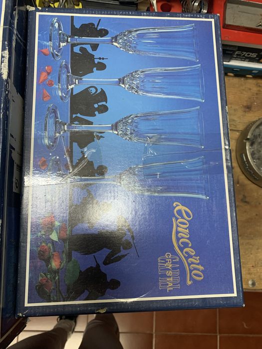 Conjunto de copos crapy cristal italy