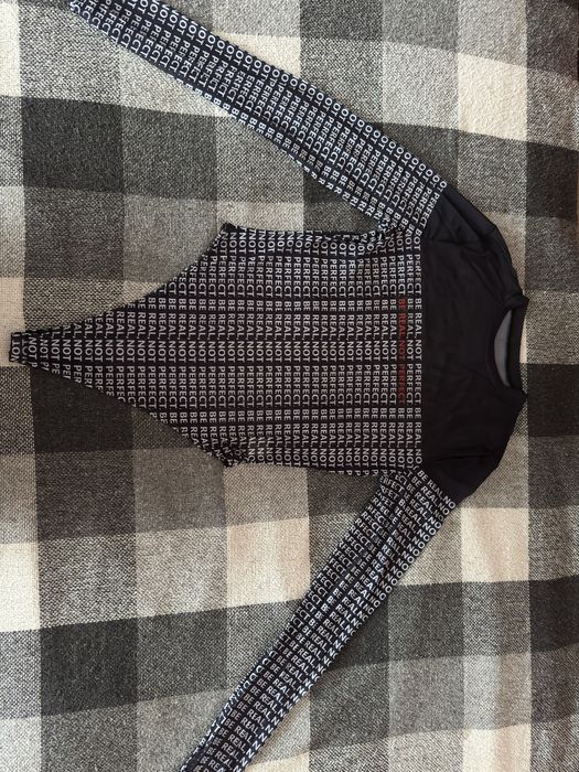 Чорне боді сітка be real not perfect в стилі one by one, розмір М/L