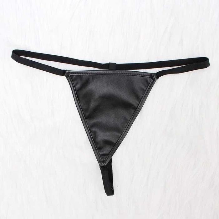 Damski Gorset Ekoskóra Steampunk Stringi Paski Ćwieki Prezent S