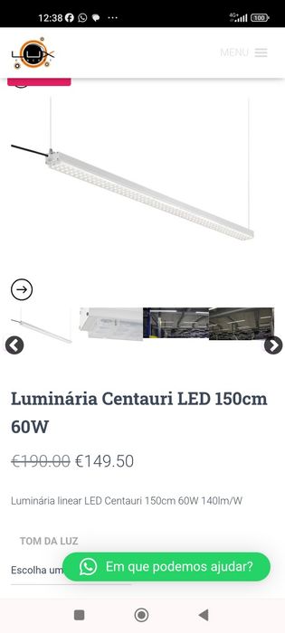 Luminária LED Trilux 67w